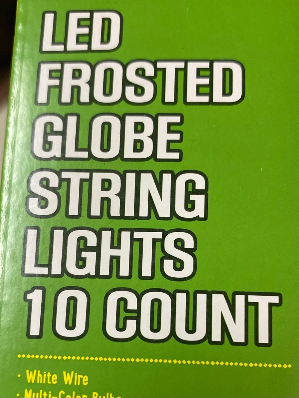 True Living Outdoors LED Frosted Globe String Lights - Multi-Color New in Box